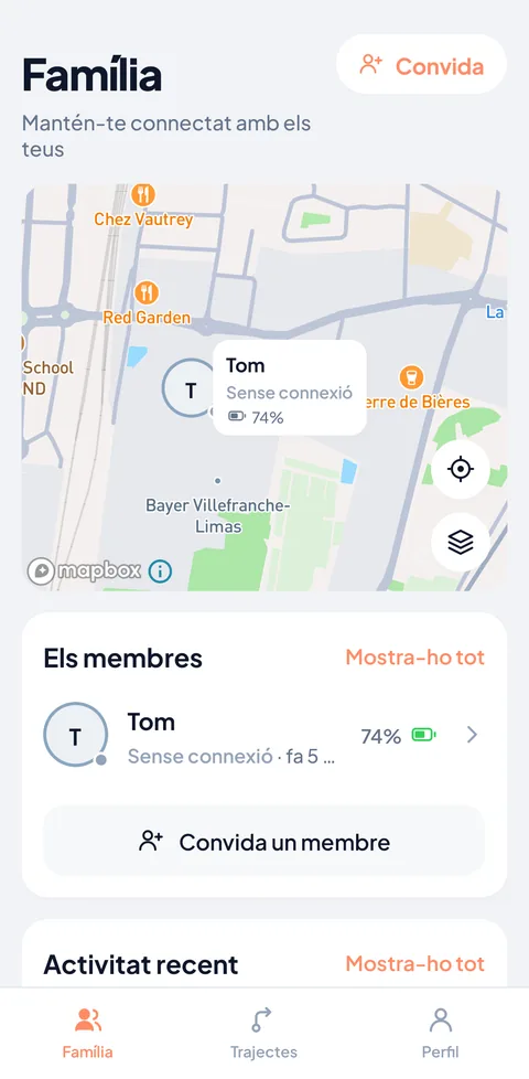Segueix els teus durant els seus trajectes
