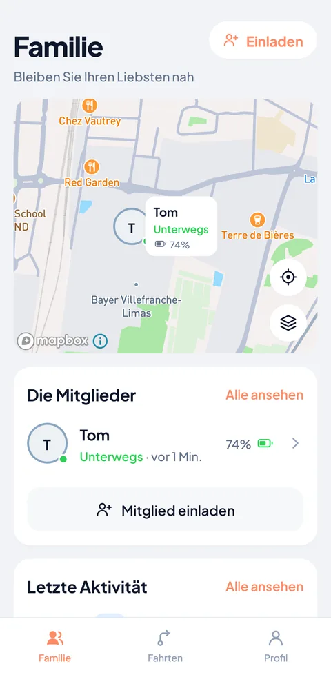 Begleite deine Liebsten auf ihren Fahrten