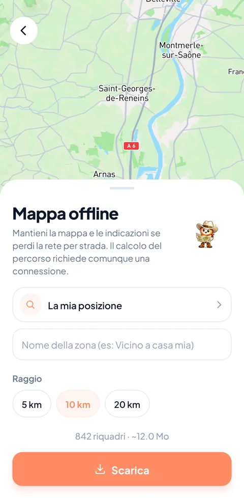 Mappa e guida restano con te, anche senza rete